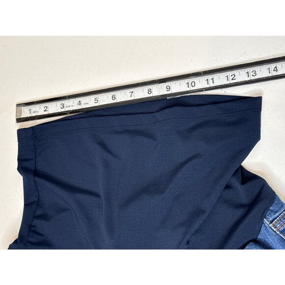SONG Maternity Skinny Jeans Over Belly Stretch Denim Blue Women’s Size Large - Picture 5 of 7